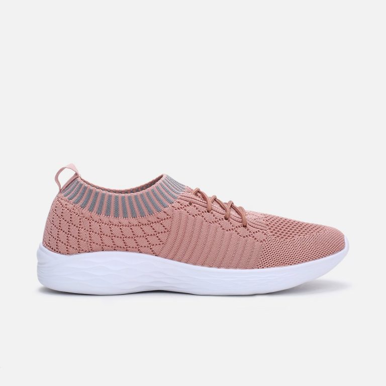 GINGER Women Mesh Panelled Knit Slip-On Casual Shoes