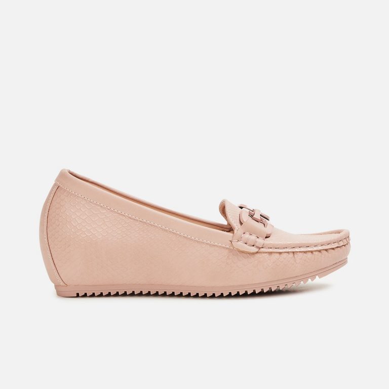 Women Textured Wedge Loafers